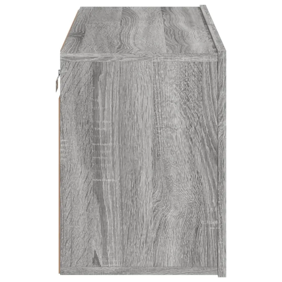 Meuble TV mural sonoma gris 80x30x41 cm - 7