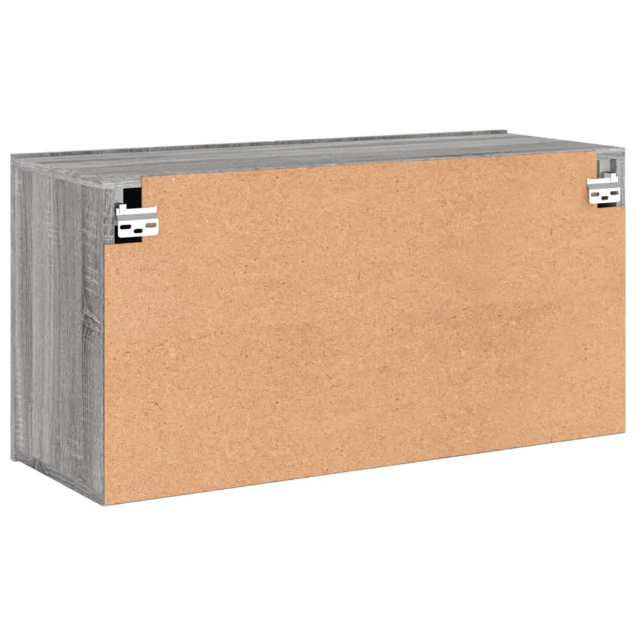 Meuble TV mural sonoma gris 80x30x41 cm - 8