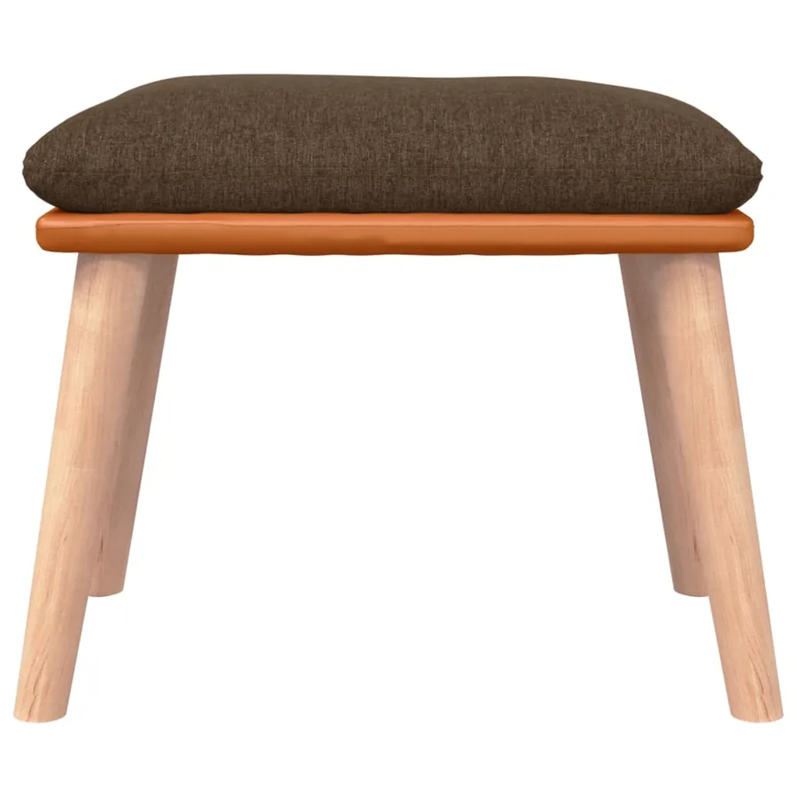 Repose-pied Marron 45x29,5x35 cm Tissu et similicuir - 3