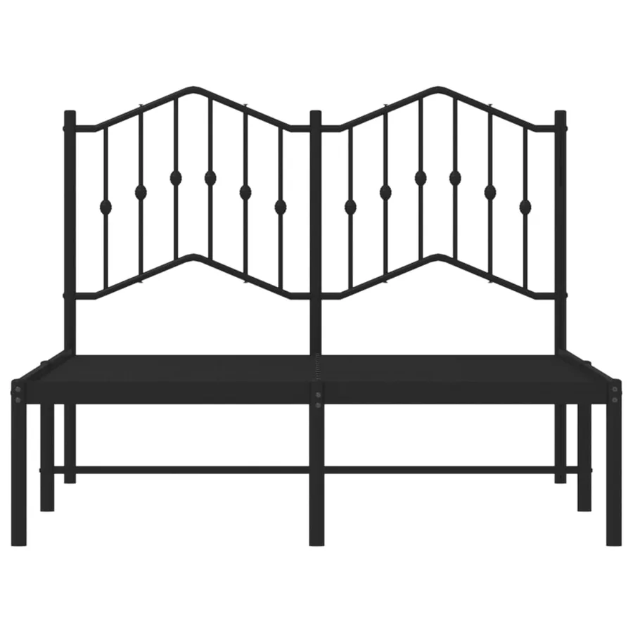 Cadre de lit métal sans matelas avec tête de lit noir 120x190cm - 5