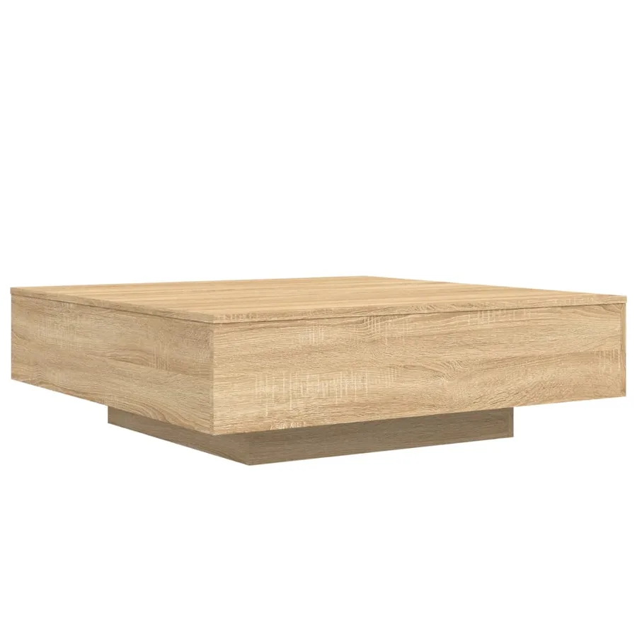 Table basse chêne sonoma 100x100x31 cm bois d'ingénierie - 2