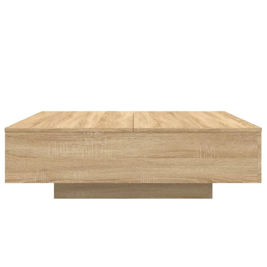 Table basse chêne sonoma 100x100x31 cm bois d'ingénierie - 5