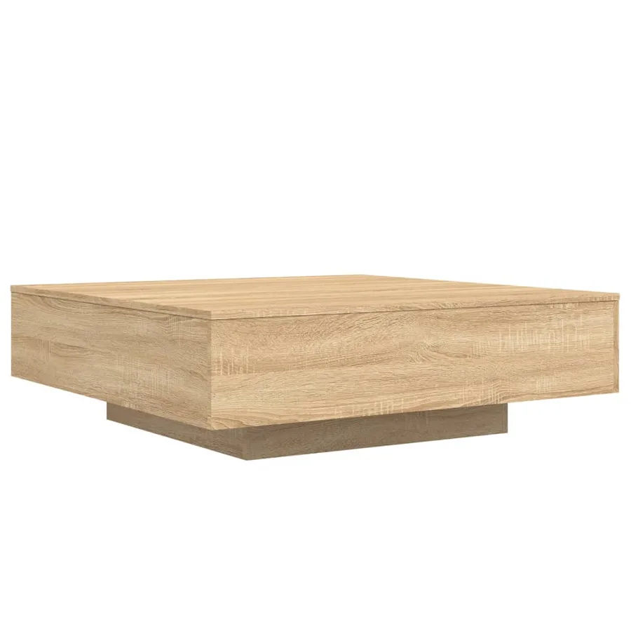 Table basse chêne sonoma 100x100x31 cm bois d'ingénierie - 7