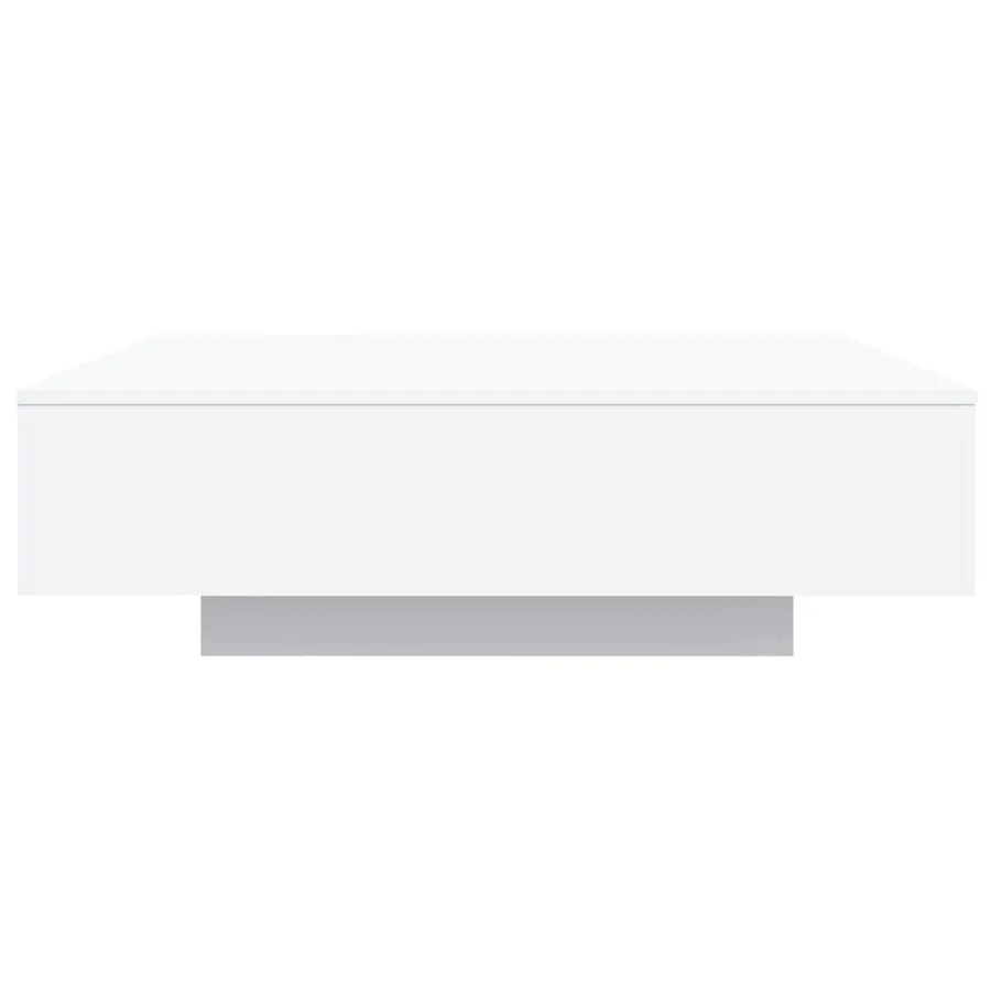 Table basse blanc 100x100x31 cm bois d'ingénierie - 5