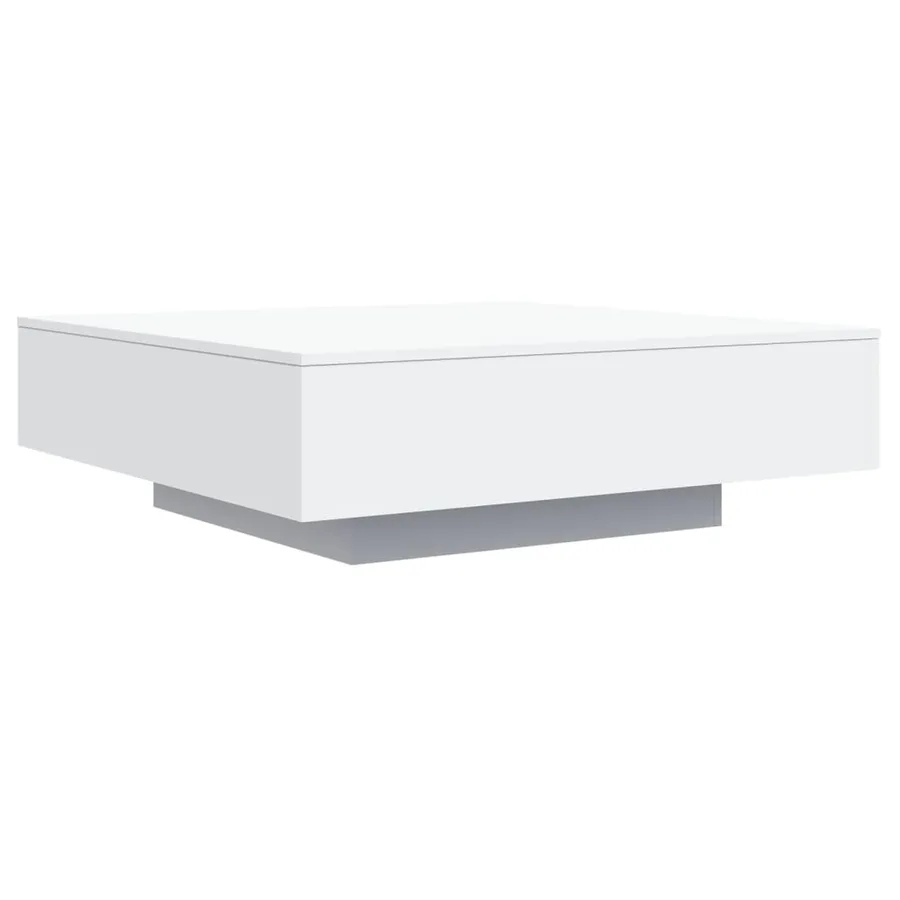 Table basse blanc 100x100x31 cm bois d'ingénierie - 7