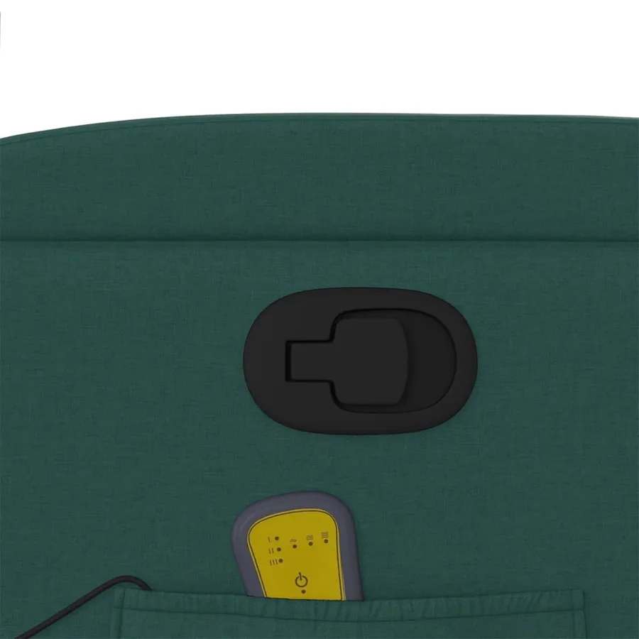 Fauteuil inclinable de massage vert foncé tissu - 10