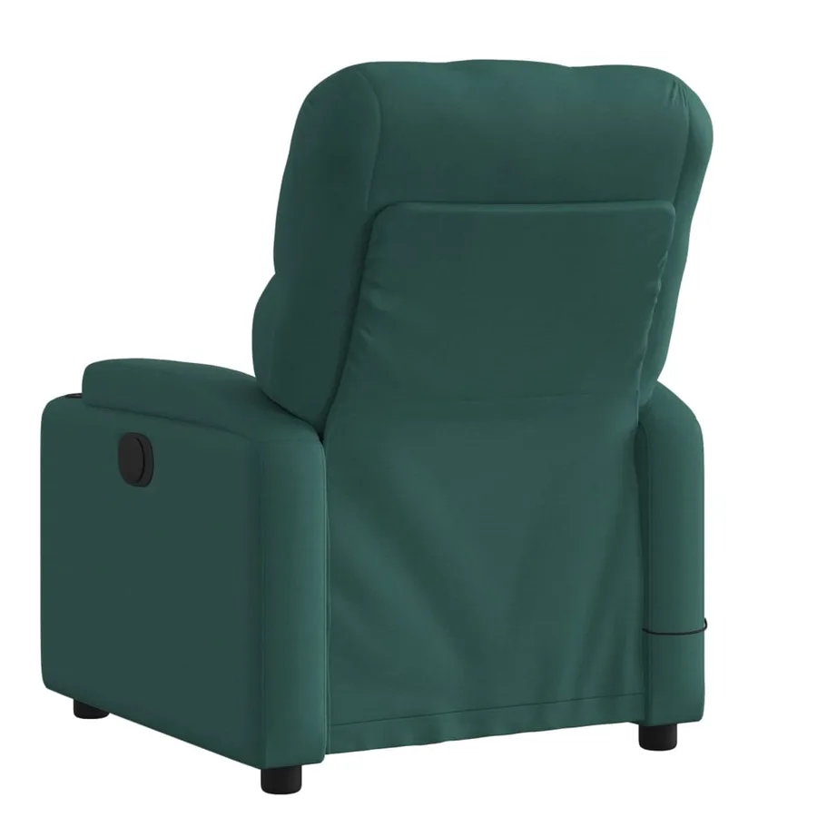 Fauteuil inclinable de massage vert foncé tissu - 4