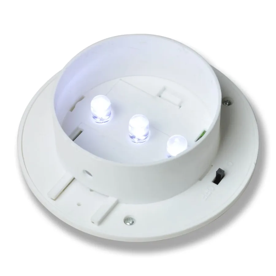 Lampes solaires 6 pcs pour clôture gouttière Blanc - 7