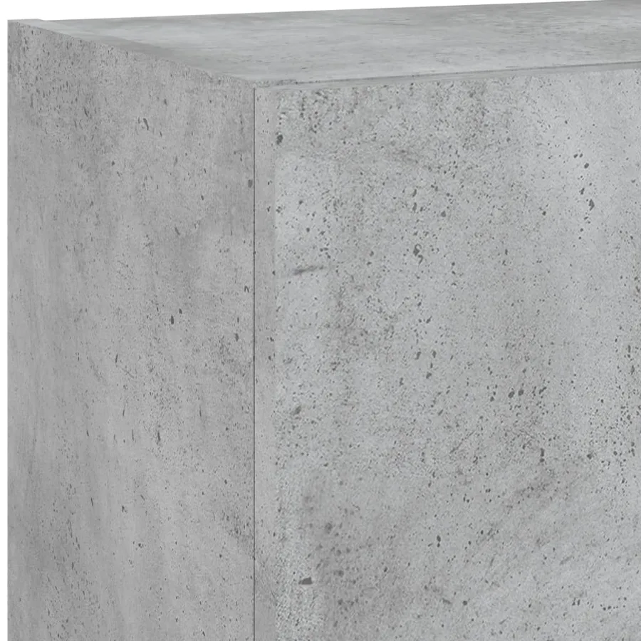 Unités murales TV avec LED 5 pcs gris béton bois d'ingénierie - 11