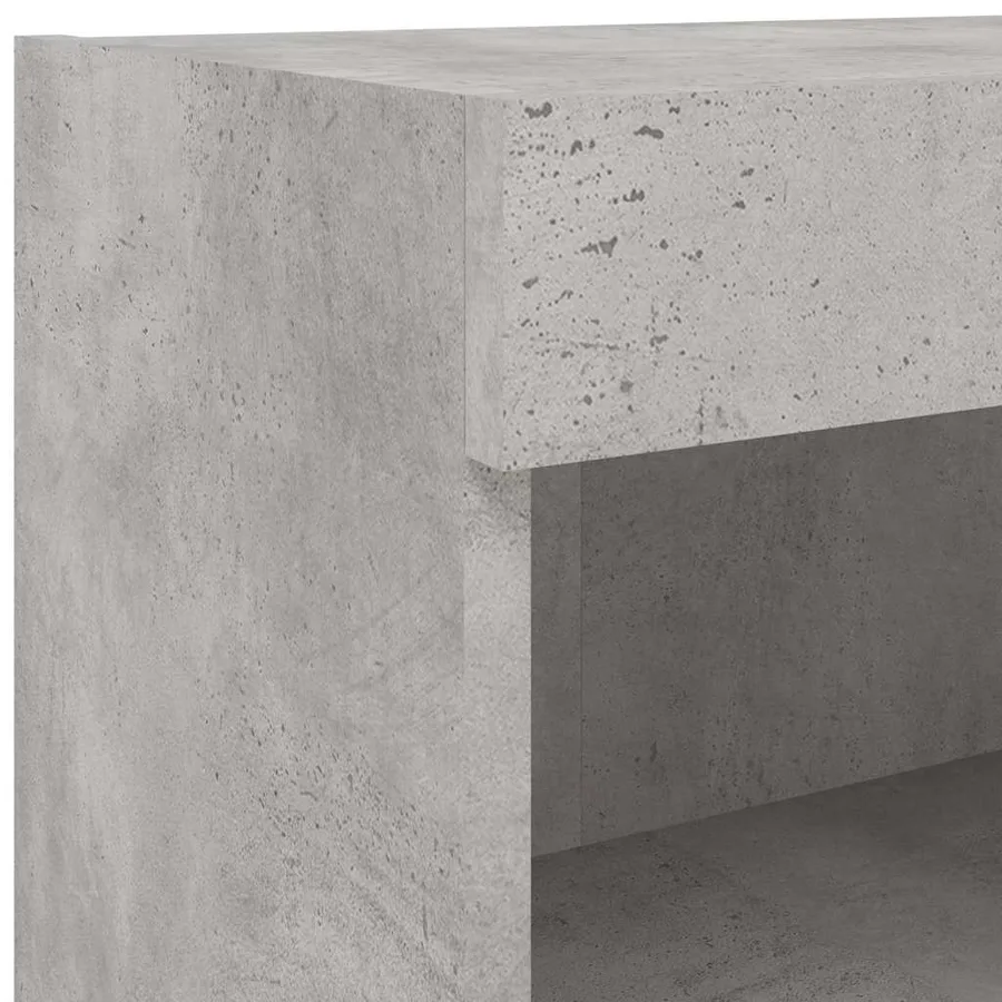 Unités murales TV avec LED 6 pcs gris béton bois d'ingénierie - 12