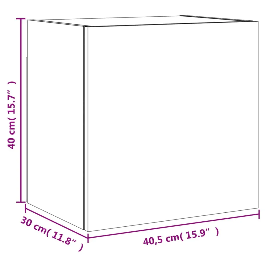 Meubles TV muraux 2 pcs chêne sonoma 40,5x30x40 cm - 16