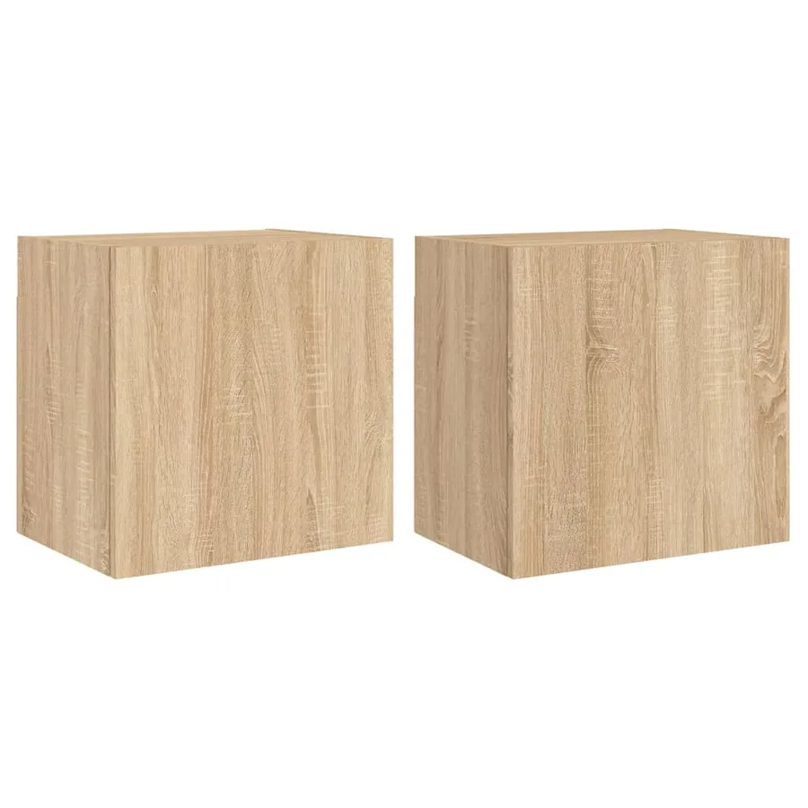 Meubles TV muraux 2 pcs chêne sonoma 40,5x30x40 cm - 2