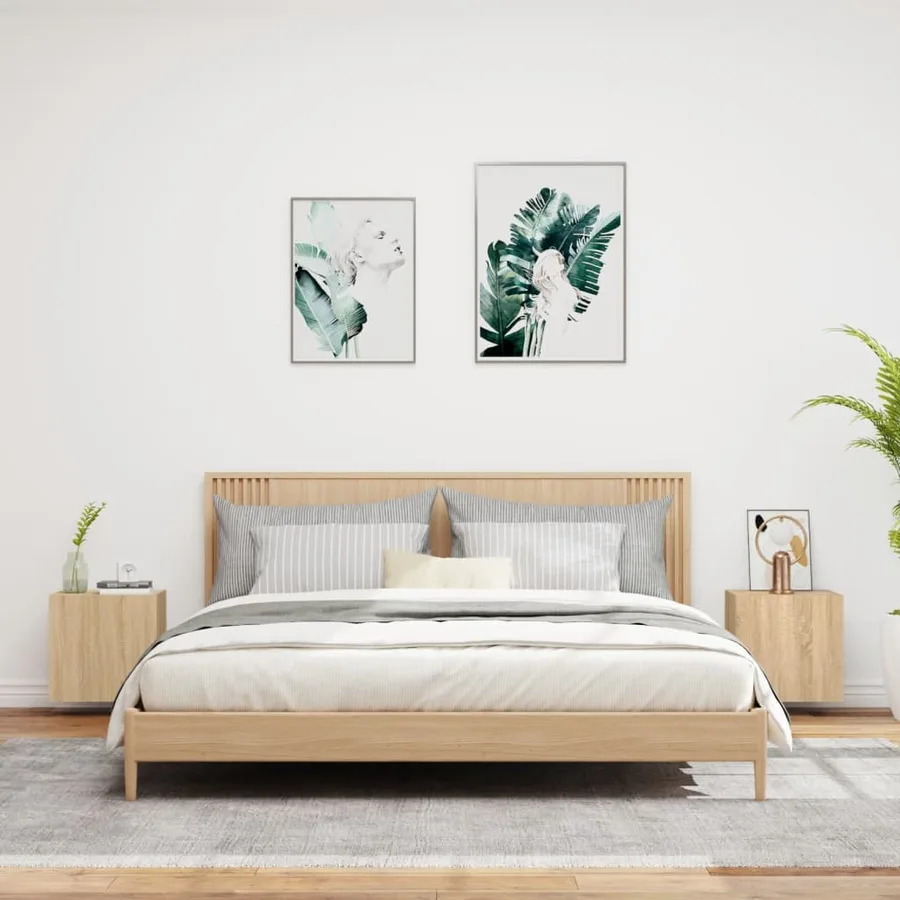 Meubles TV muraux 2 pcs chêne sonoma 40,5x30x40 cm - 3