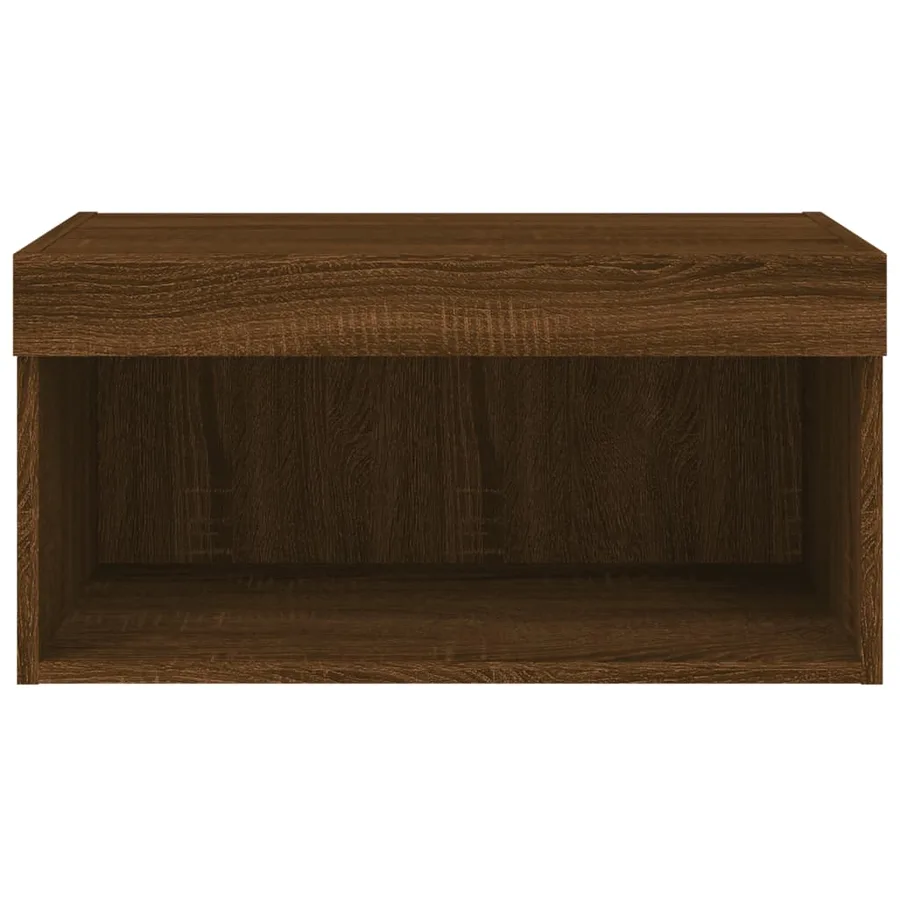 Meuble TV avec lumières LED chêne marron 60x30x30 cm - 8