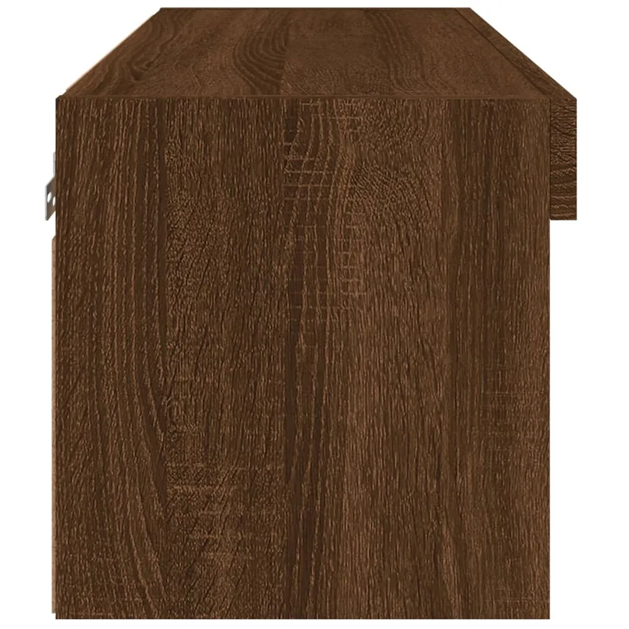 Meuble TV avec lumières LED chêne marron 60x30x30 cm - 9