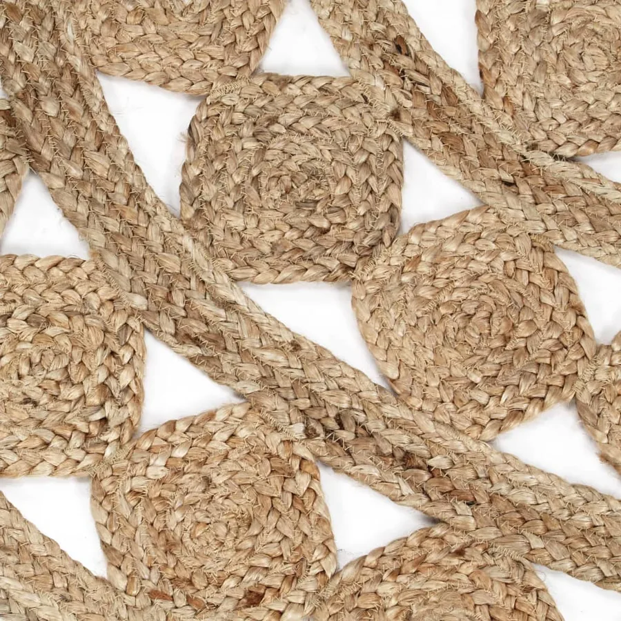 Tapis fait à la main Jute tressée 90 cm - 4