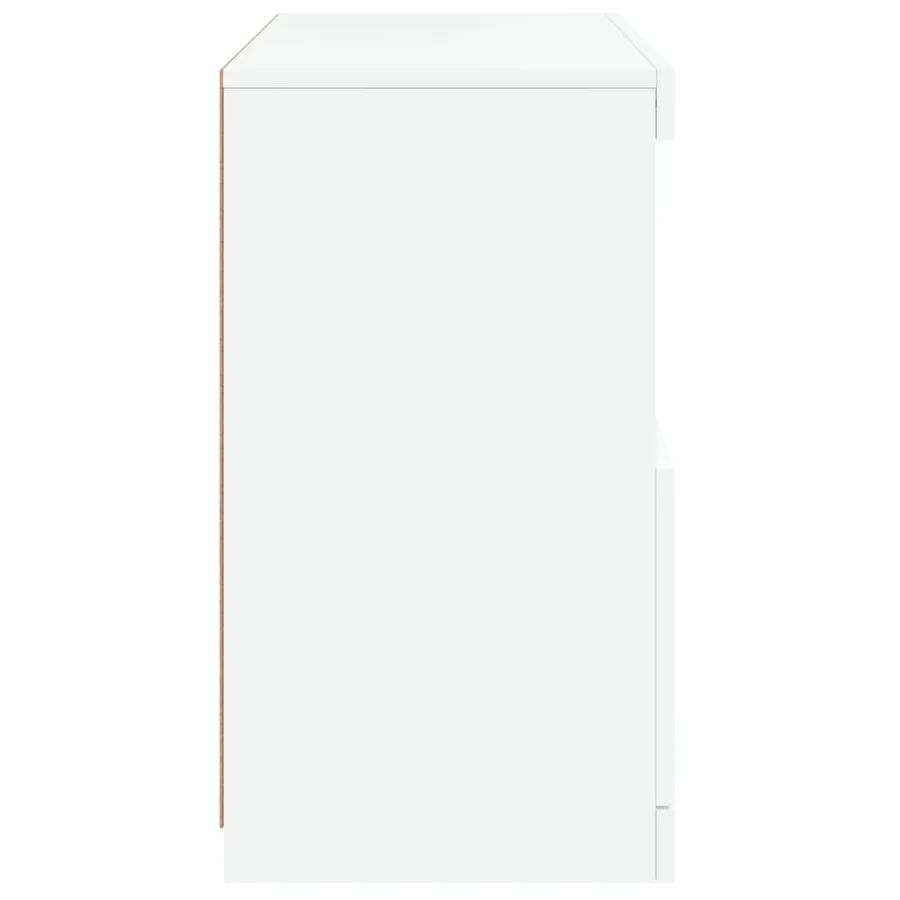 Buffet avec lumières LED blanc 60x37x67 cm - 8