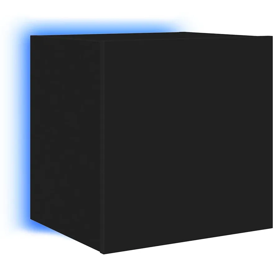 Meuble TV mural avec lumières LED noir 40,5x35x40 cm - 10
