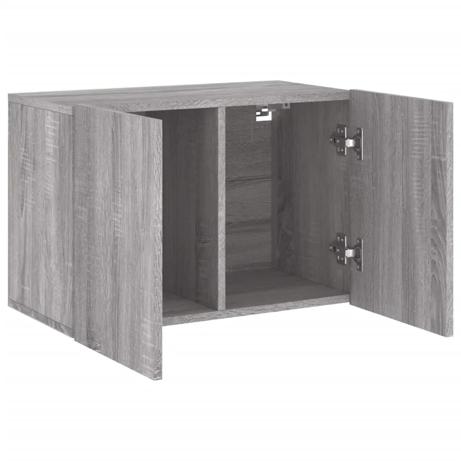 Meuble TV mural sonoma gris 60x30x41 cm - 5