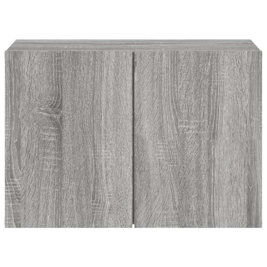 Meuble TV mural sonoma gris 60x30x41 cm - 6