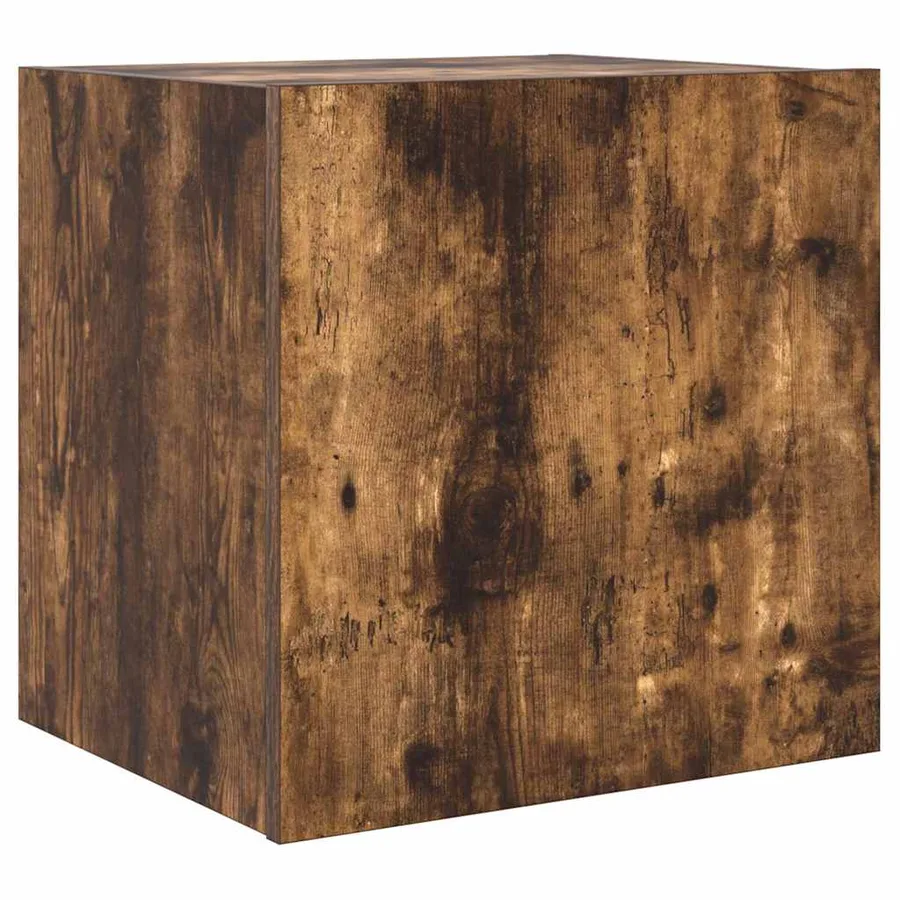 Meubles TV muraux et lumières LED 2pcs chêne fumé 40,5x35x40 cm - 10
