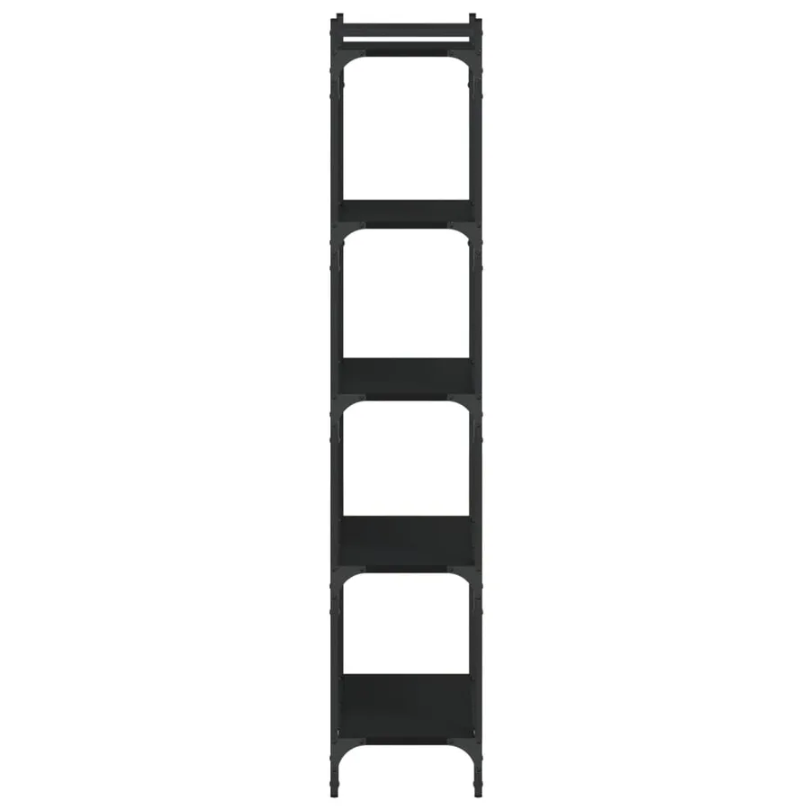 Bibliothèque à 5 niveaux noir 60x30x154 cm bois d'ingénierie - 5