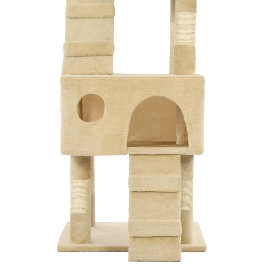Arbre à chat avec griffoirs en sisal 170 cm Beige - 7