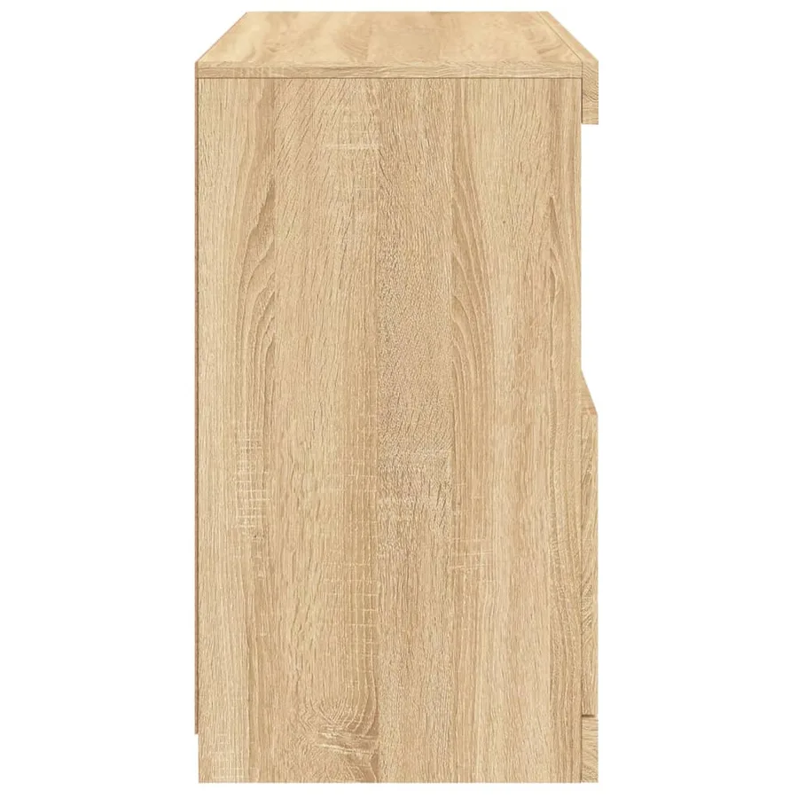 Buffet avec lumières LED chêne sonoma 60x37x67 cm - 8