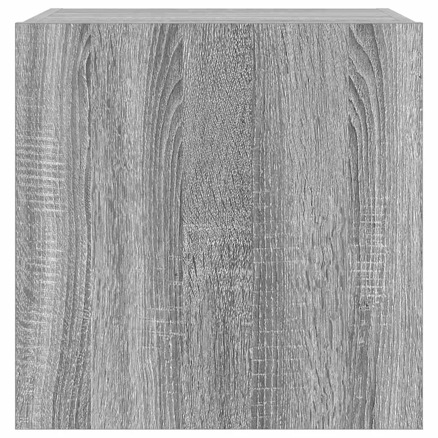 Meubles TV muraux et lumières LED 2pcs sonoma gris 40,5x35x40cm - 10