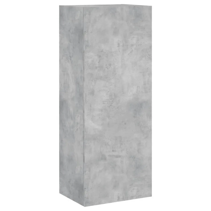 Unités murales TV 4 pcs gris béton bois d'ingénierie - 8