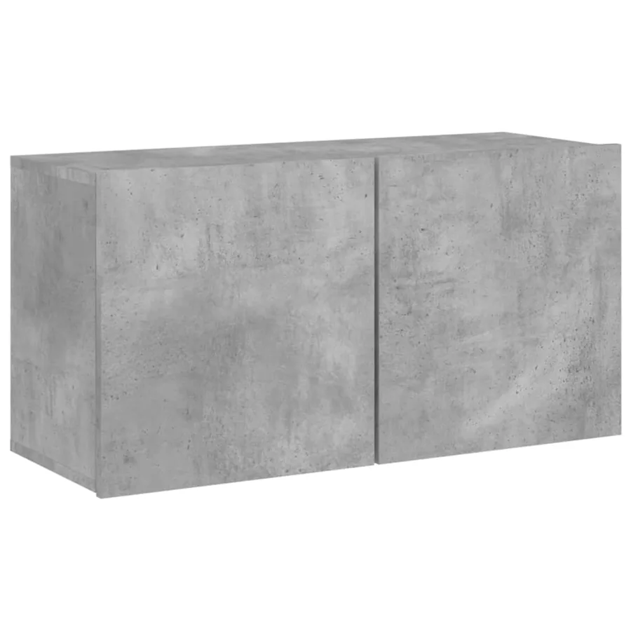 Unités murales TV 4 pcs gris béton bois d'ingénierie - 6