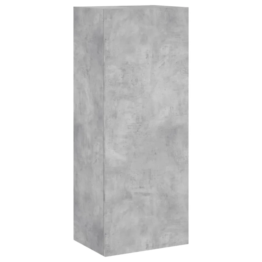 Unités murales TV 4 pcs gris béton bois d'ingénierie - 8