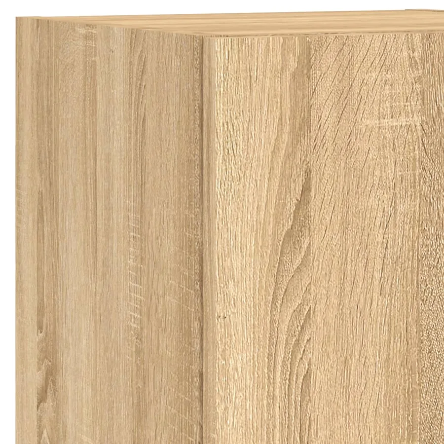 Ensemble de meubles TV muraux 7pcs et lumières LED chêne sonoma - 11