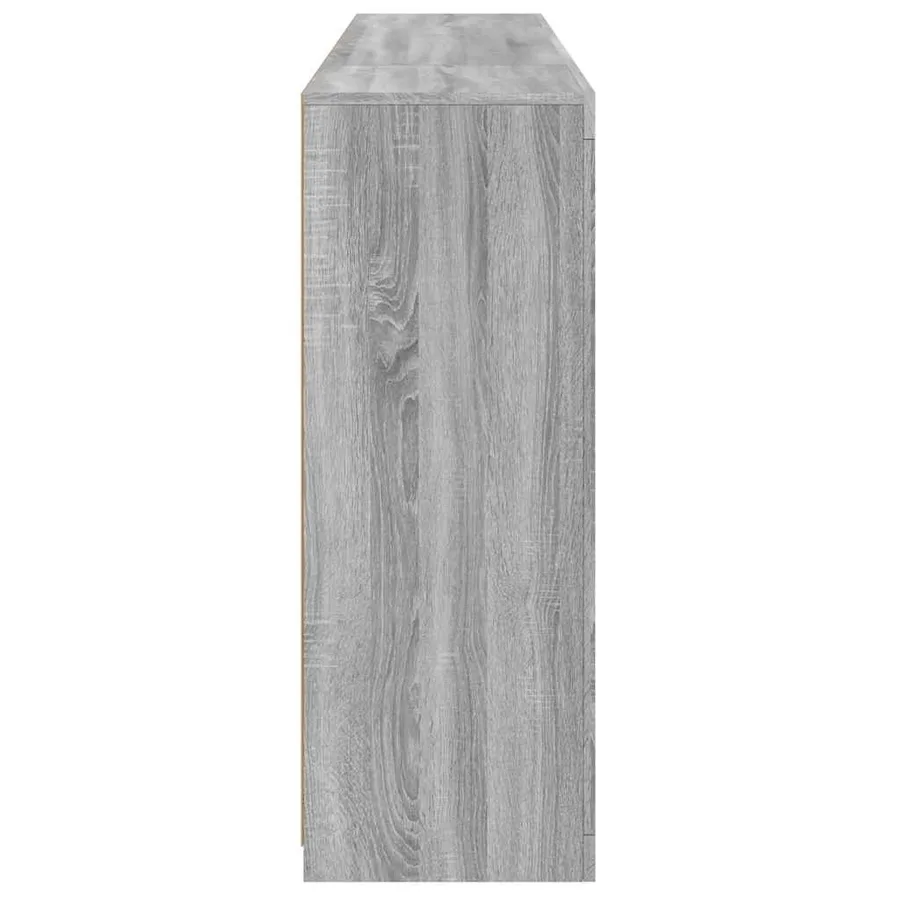Buffets avec lumières LED 3 pcs sonoma gris bois d'ingénierie - 9