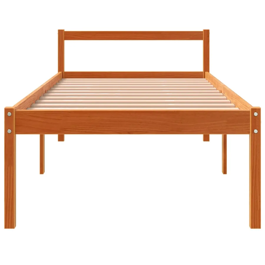 Lit pour personne âgée sans matelas 75x190 cm bois pin massif - 4