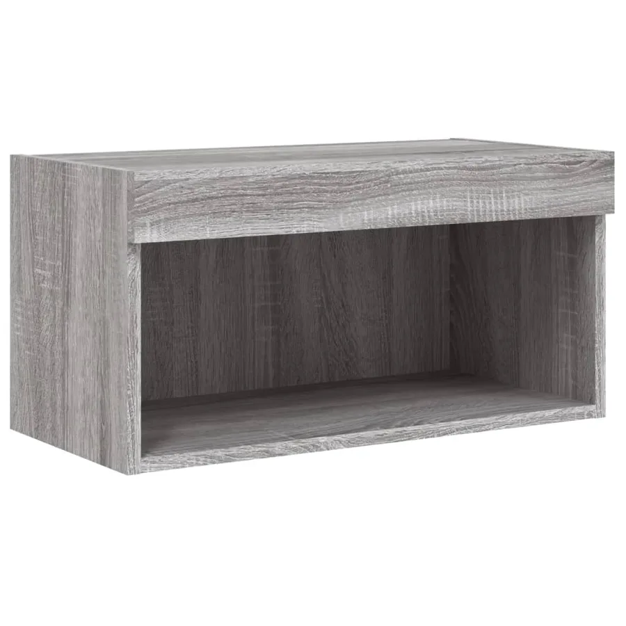 Unités murales TV avec LED 5 pcs gris sonoma bois d'ingénierie - 8