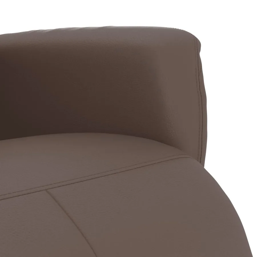 Fauteuil inclinable avec repose-pieds marron similicuir - 7