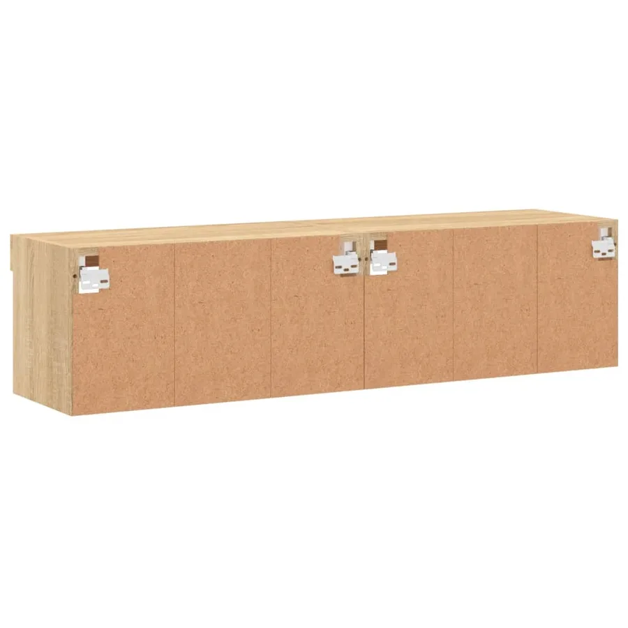 Meubles TV avec lumières LED 2 pcs chêne sonoma 60x30x30 cm - 10