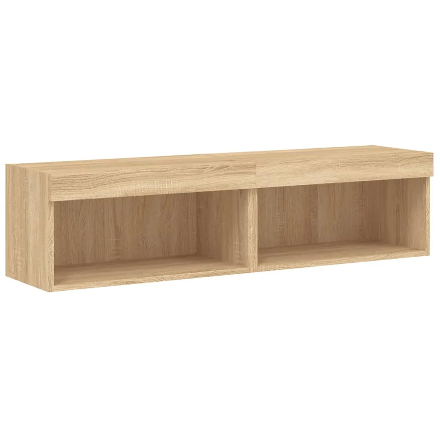 Meubles TV avec lumières LED 2 pcs chêne sonoma 60x30x30 cm - 2