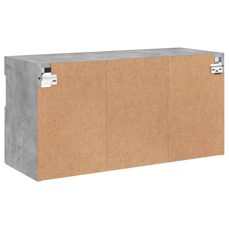 Meuble TV mural avec lumières LED gris béton 80x30x40 cm - 11