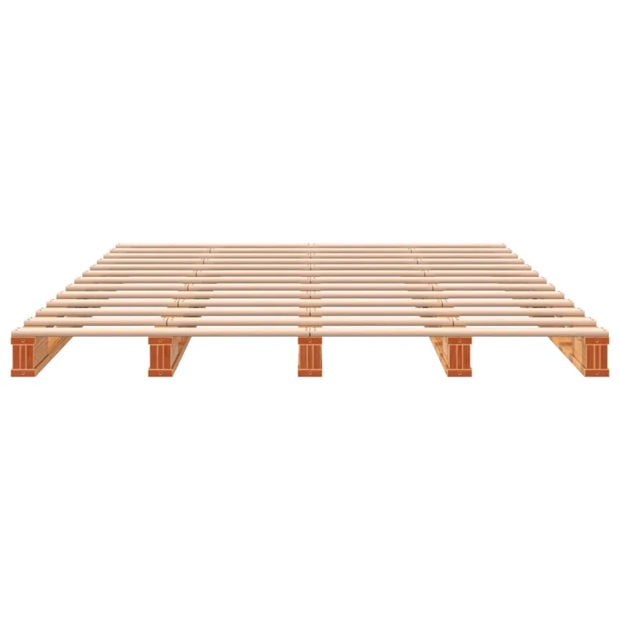 Lit de palette sans matelas cire marron 140x200 cm pin massif - 4
