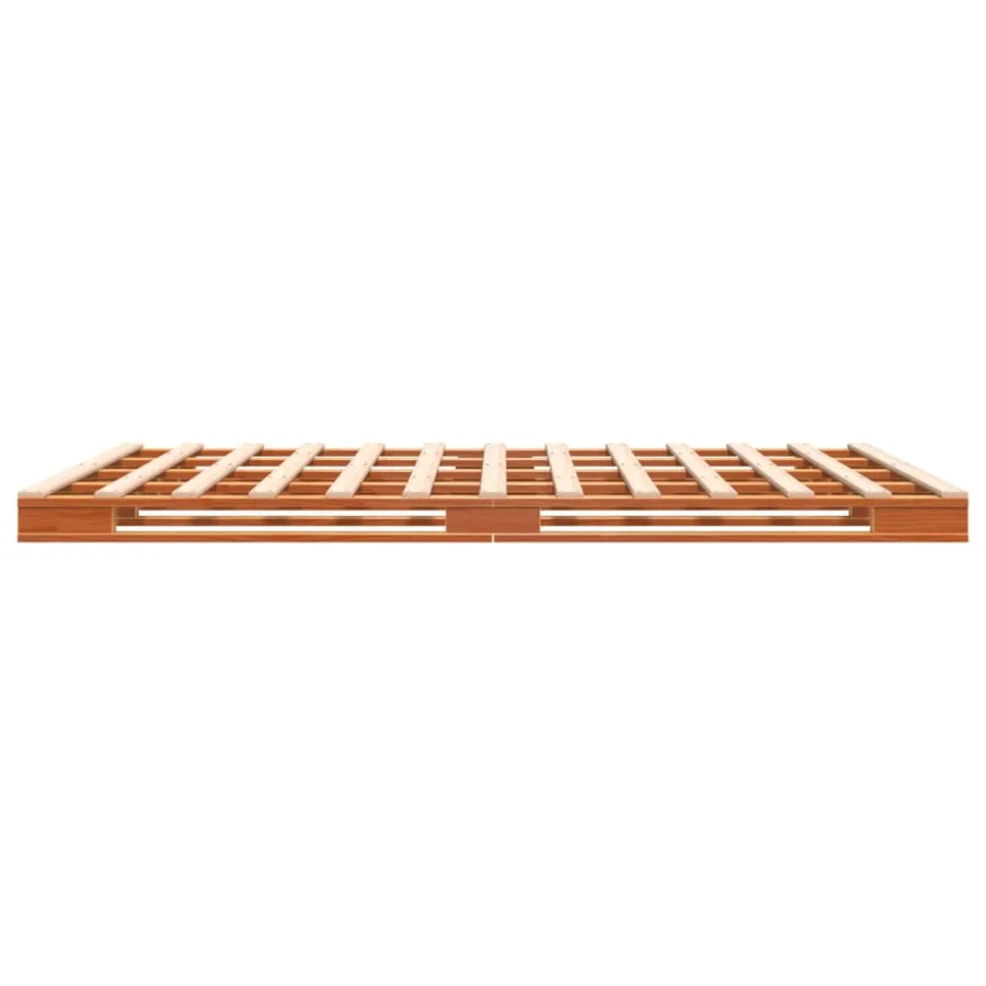 Lit de palette sans matelas cire marron 140x200 cm pin massif - 5