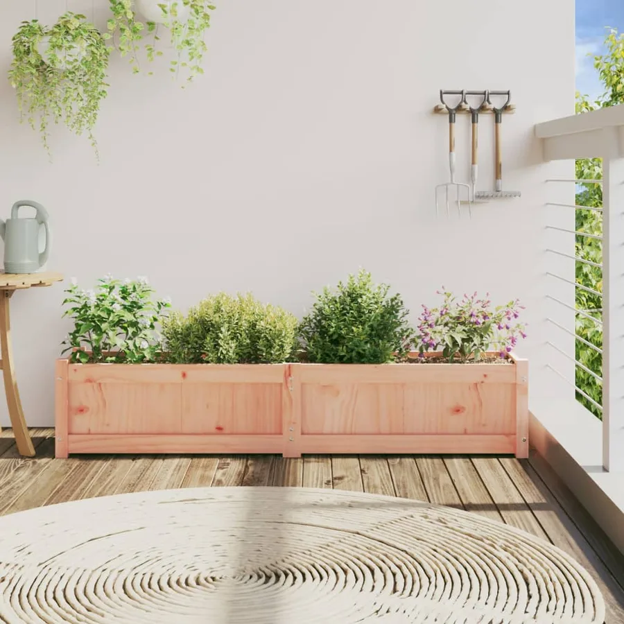 Jardinière 150x31x31 cm bois massif douglas - 3