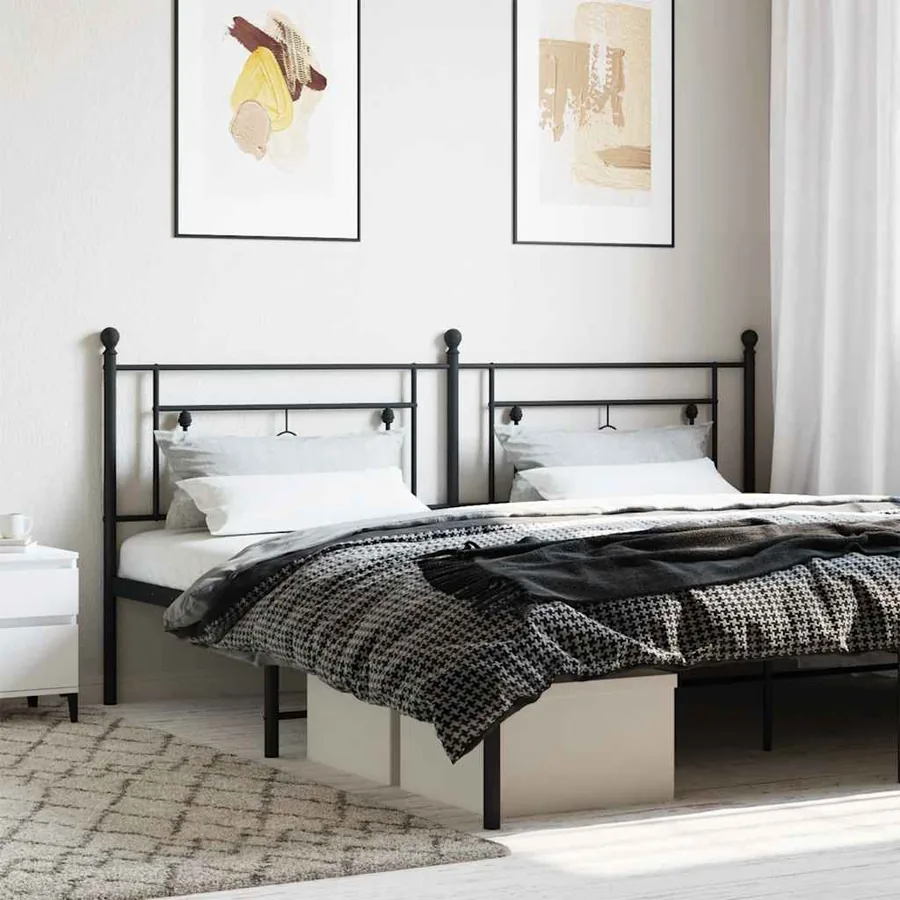 Tête de lit de remplacement métal noir 200 cm