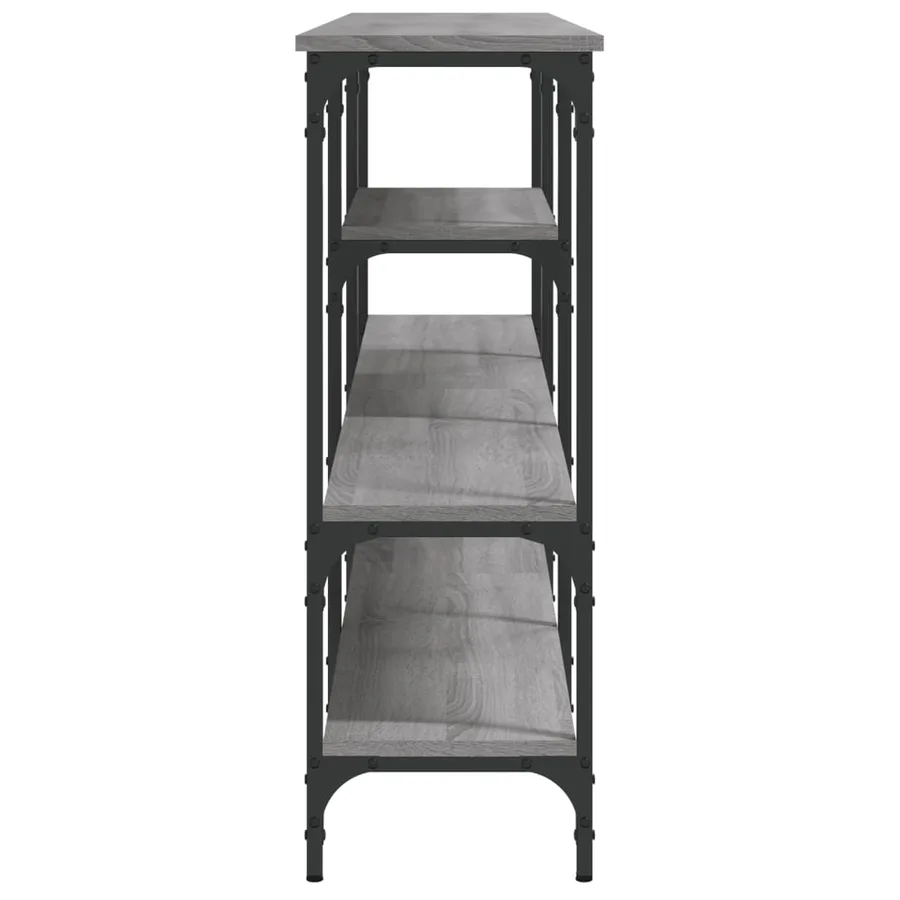 Table console sonoma gris 160x29x80 cm bois d'ingénierie - 6