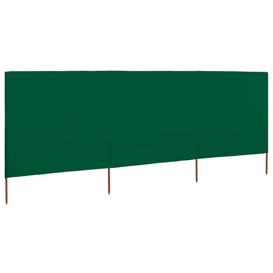 Paravent 3 panneaux Tissu 400 x 80 cm Vert - 2
