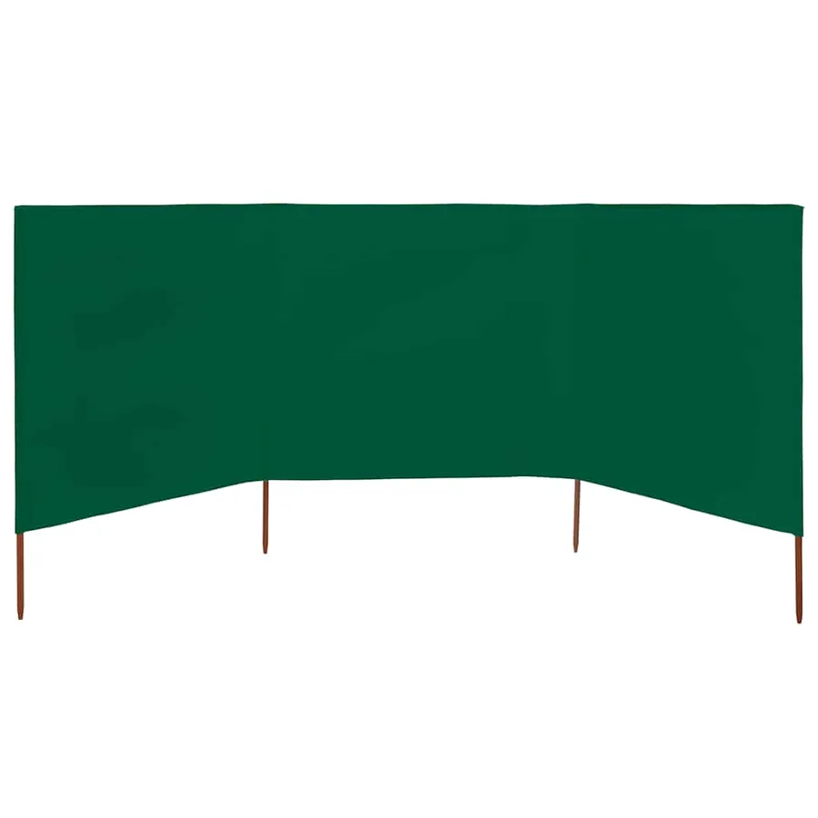 Paravent 3 panneaux Tissu 400 x 80 cm Vert - 3