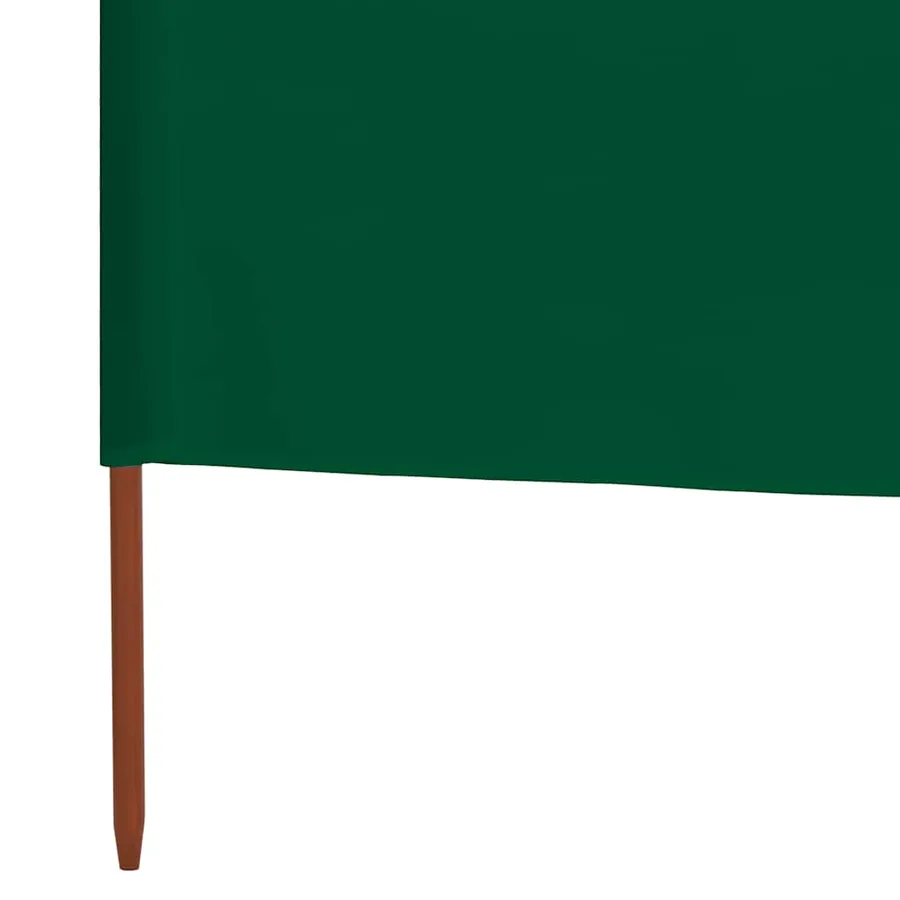 Paravent 3 panneaux Tissu 400 x 80 cm Vert - 5