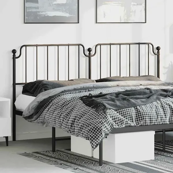 Tête de lit de remplacement métal noir 193 cm