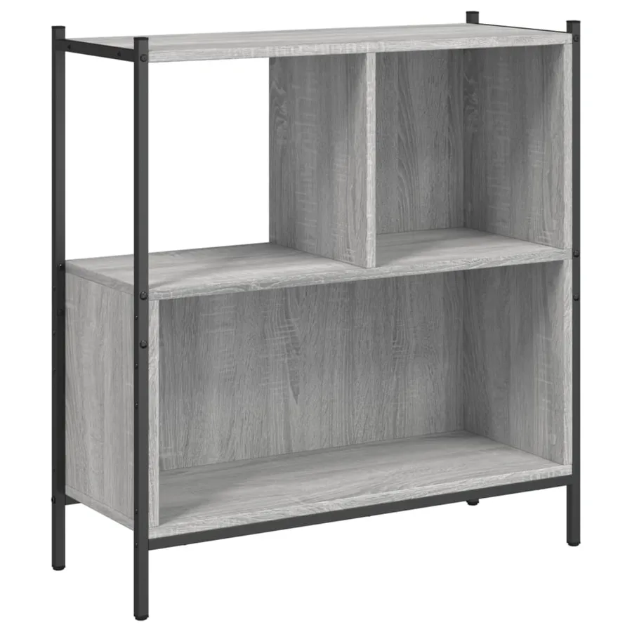 Bibliothèque sonoma gris 72x28x77,5 cm bois d'ingénierie - 2